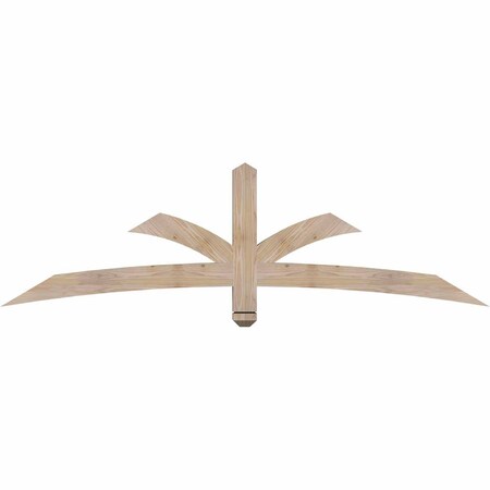 Ekena Millwork Davenport Smooth Timber Gable Bracket, Douglas Fir, 72"W x 21"H x 3 1/2"D x 3 1/2"F, 7/12 Pitch GBW072X21X0404DAV00SDF